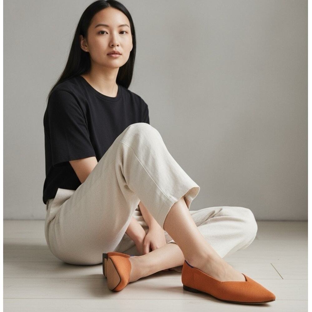 Rothy’s The Point Toe Slip On Cinnamon Spice W10 NWOB